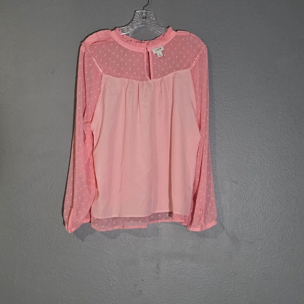 J.crew Swiss Blouse  Blouse Women's Pink Sz XL - Picture 6 of 10